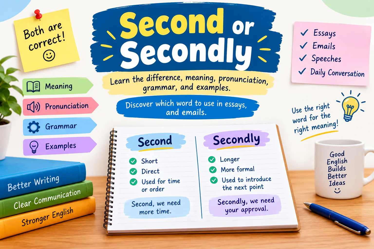 Second or secondly
